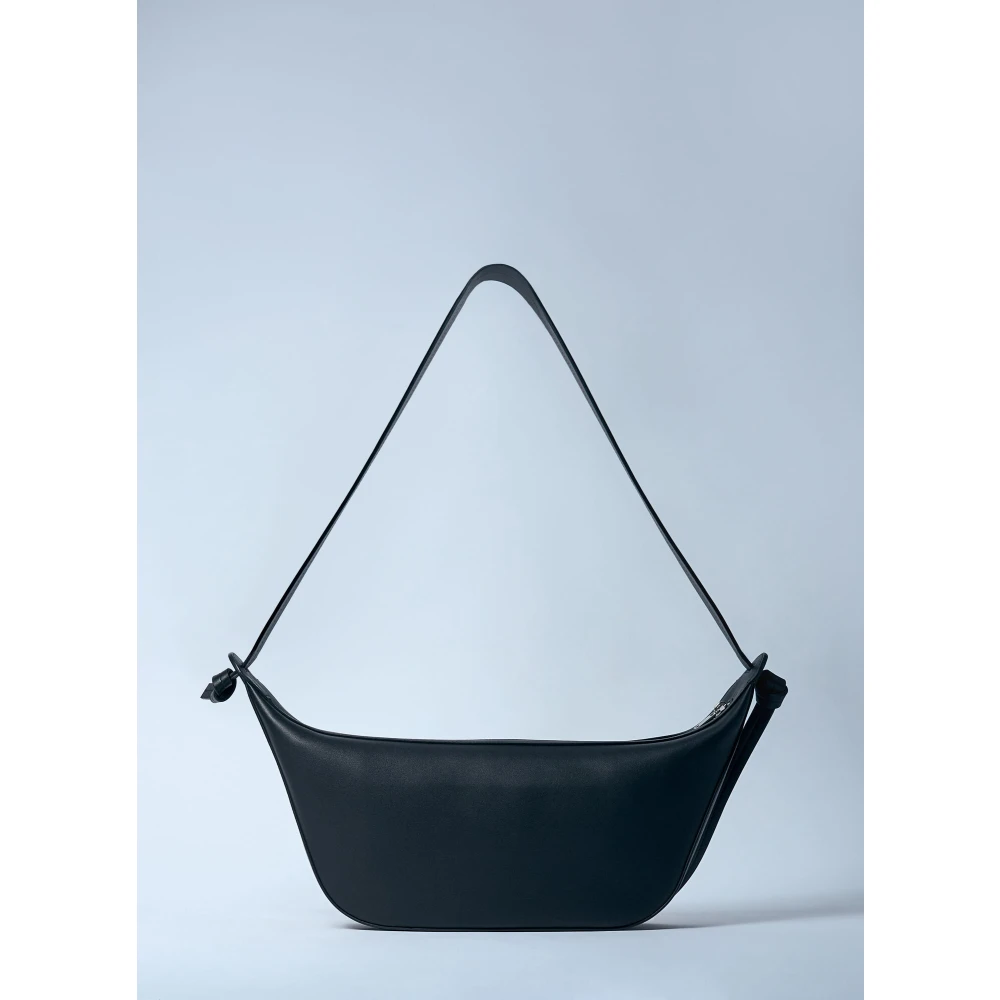 Jil Sander Knoop Crossbody Tas met Logo Motief Black Heren