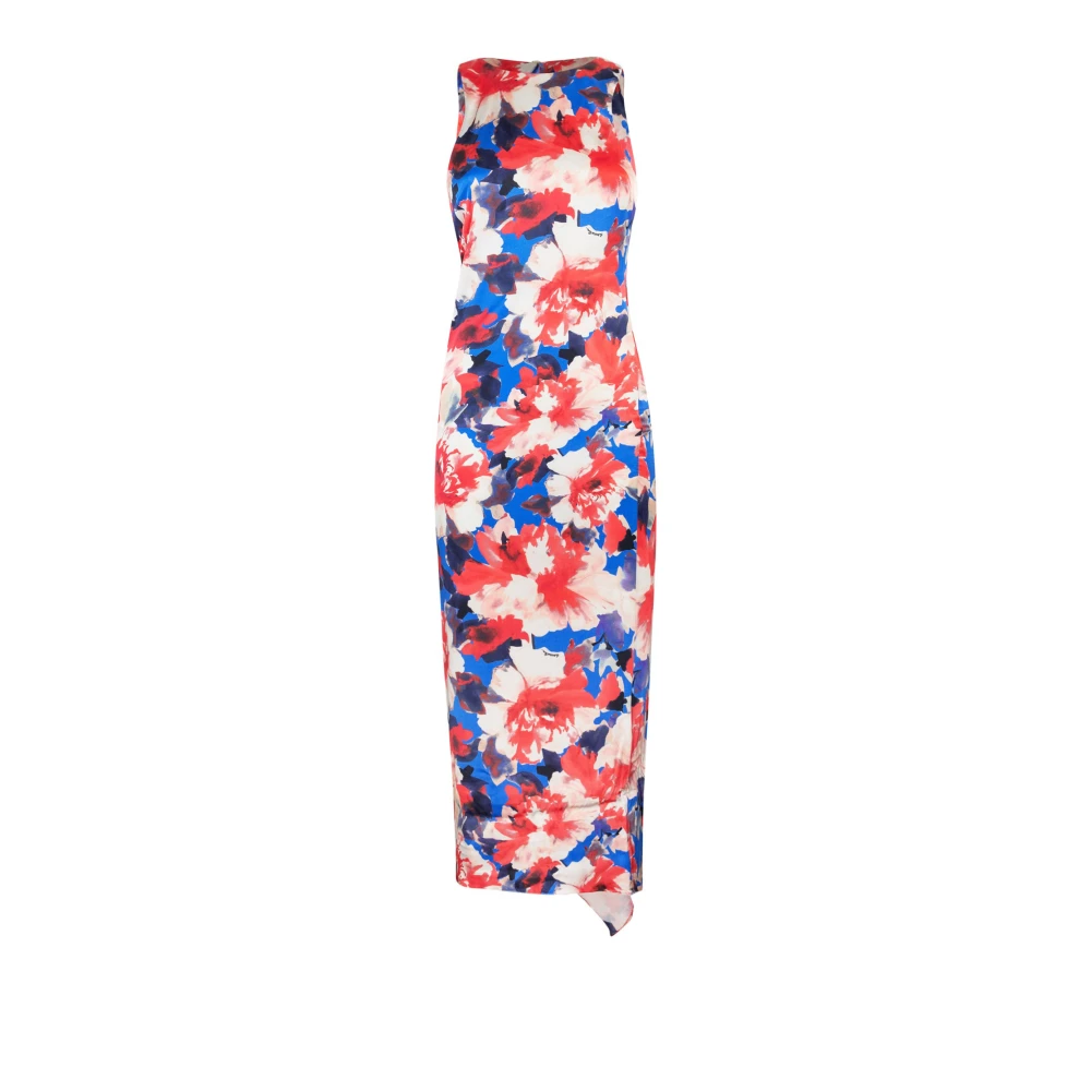PATRIZIA PEPE Bloemen Satijnen Jurk Multicolor Dames