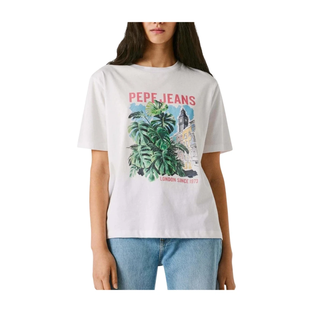 Pepe Jeans Women's White T-Shirts - T-Shirts - L - Tops