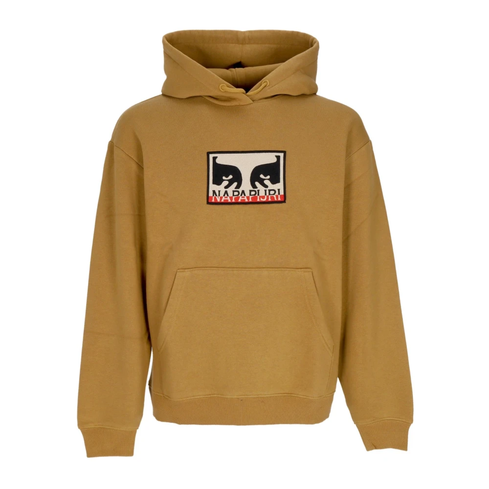 Obey Fleece X Napapijri Toffee Heren Hoodie Beige Heren