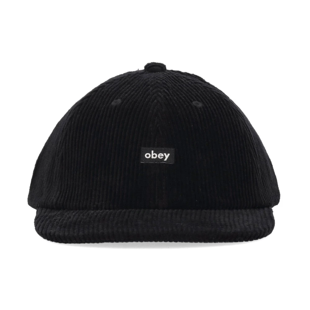 Obey Velvet Flat Visor Cap Zwart Black Heren