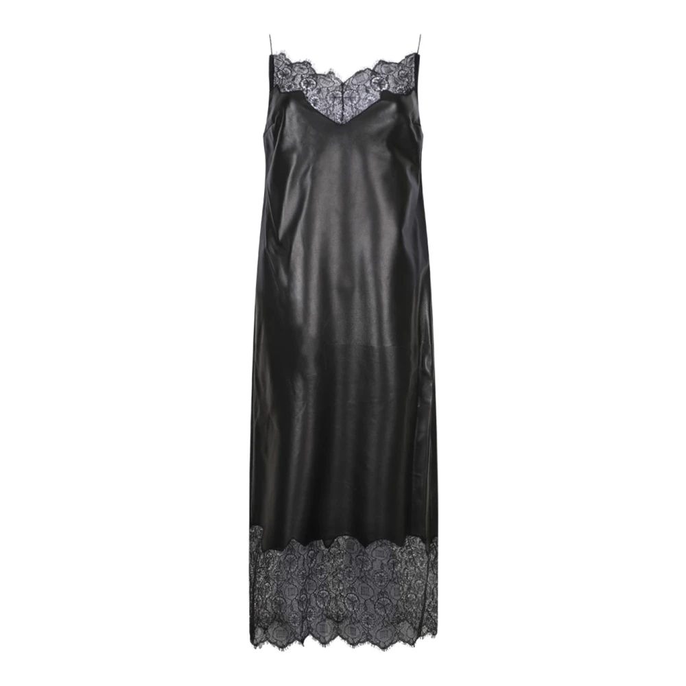 Givenchy Zwarte Midi Jurk met 4G Kant Black Dames