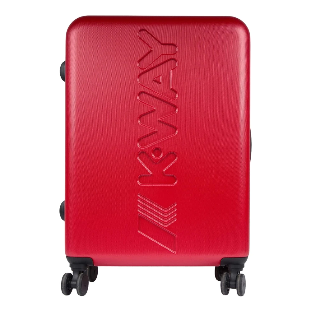 K-Way Röd kabinväska med dragkedja Red, Dam