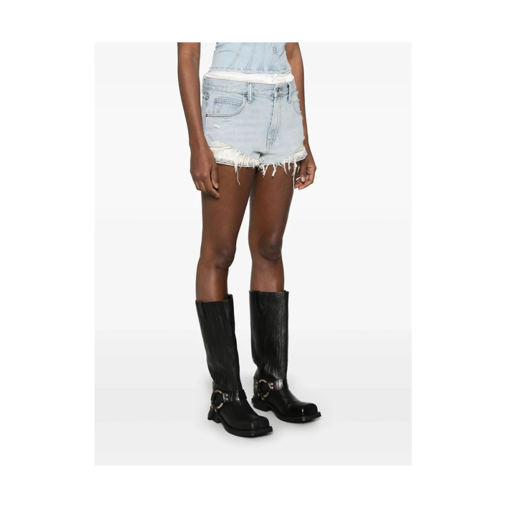 alexander wang Lichtblauwe Ripped Denim Jeans Blue Dames