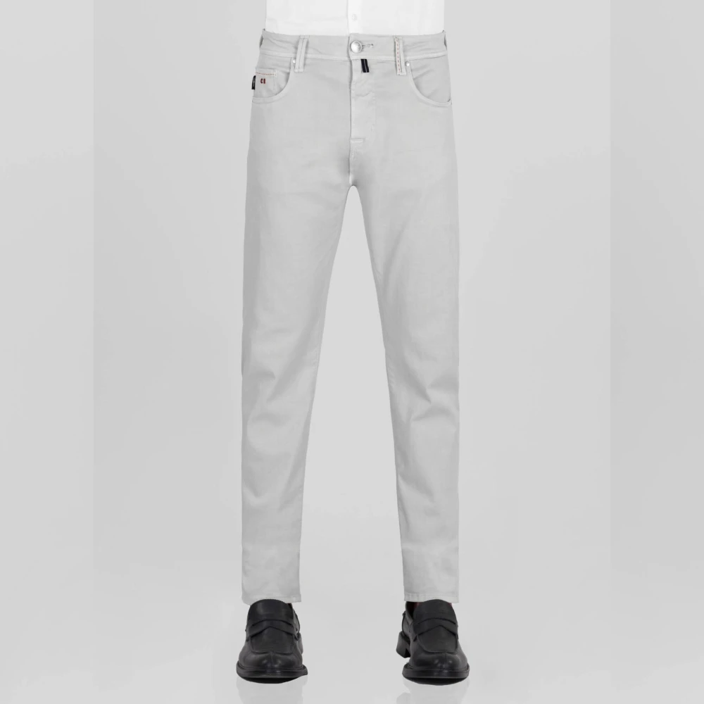 Tramarossa Stretch Gabardine 5-pocket Zeegroen Gray Heren