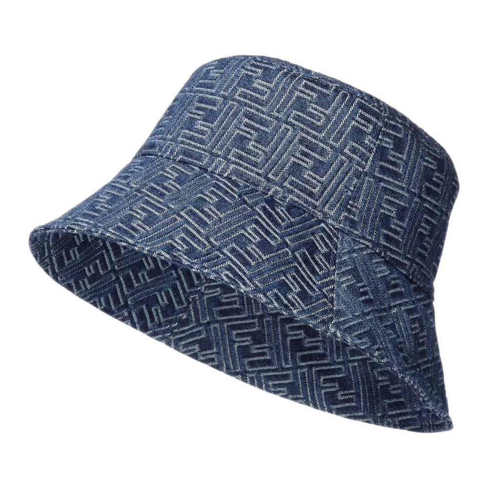 Fendi Men's Blue Denim Bucket Hat Made In Italy - Accessories - S - Accessories