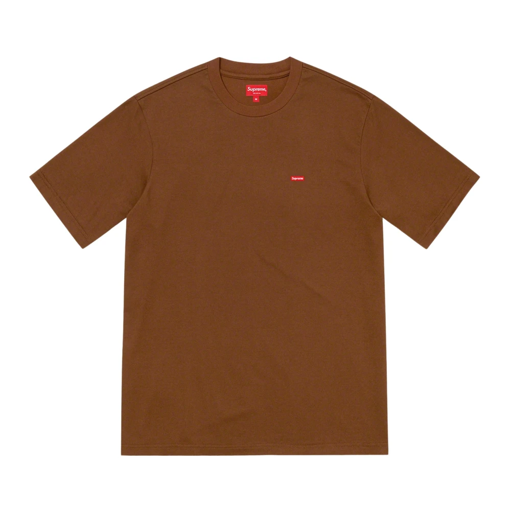 Supreme Beperkte Oplage Bruin T-shirt met Logo Patch Brown Heren