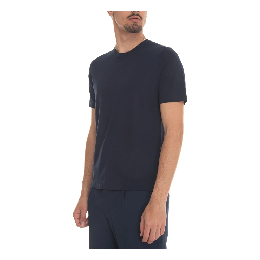 Hindustrie Crepe Jersey T-shirt Blue Heren