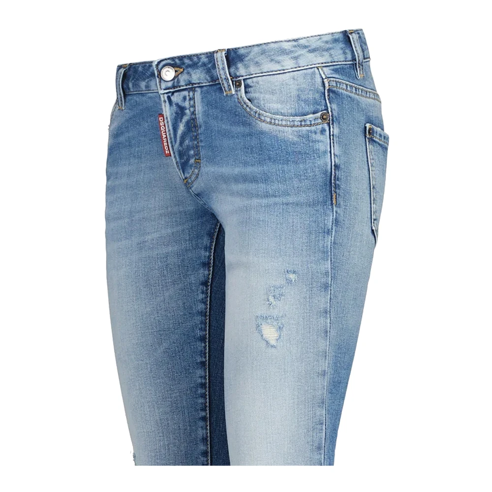 Dsquared2 Damesjeans met knoopsluiting en zakken Blue Dames