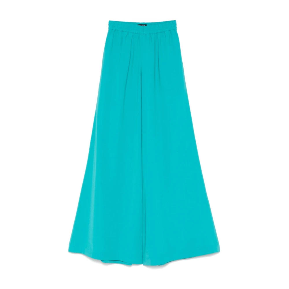 Gianluca Capannolo Blauwe elastische taille broek met zakken Blue Dames