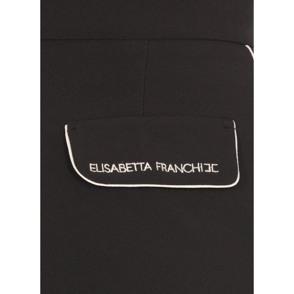 Elisabetta Franchi Zwarte Shorts met Zakken en Rits Black Dames