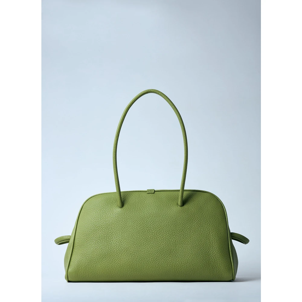 Jacquemus Handtas van kiezelnerfleer met logomotief Green Dames