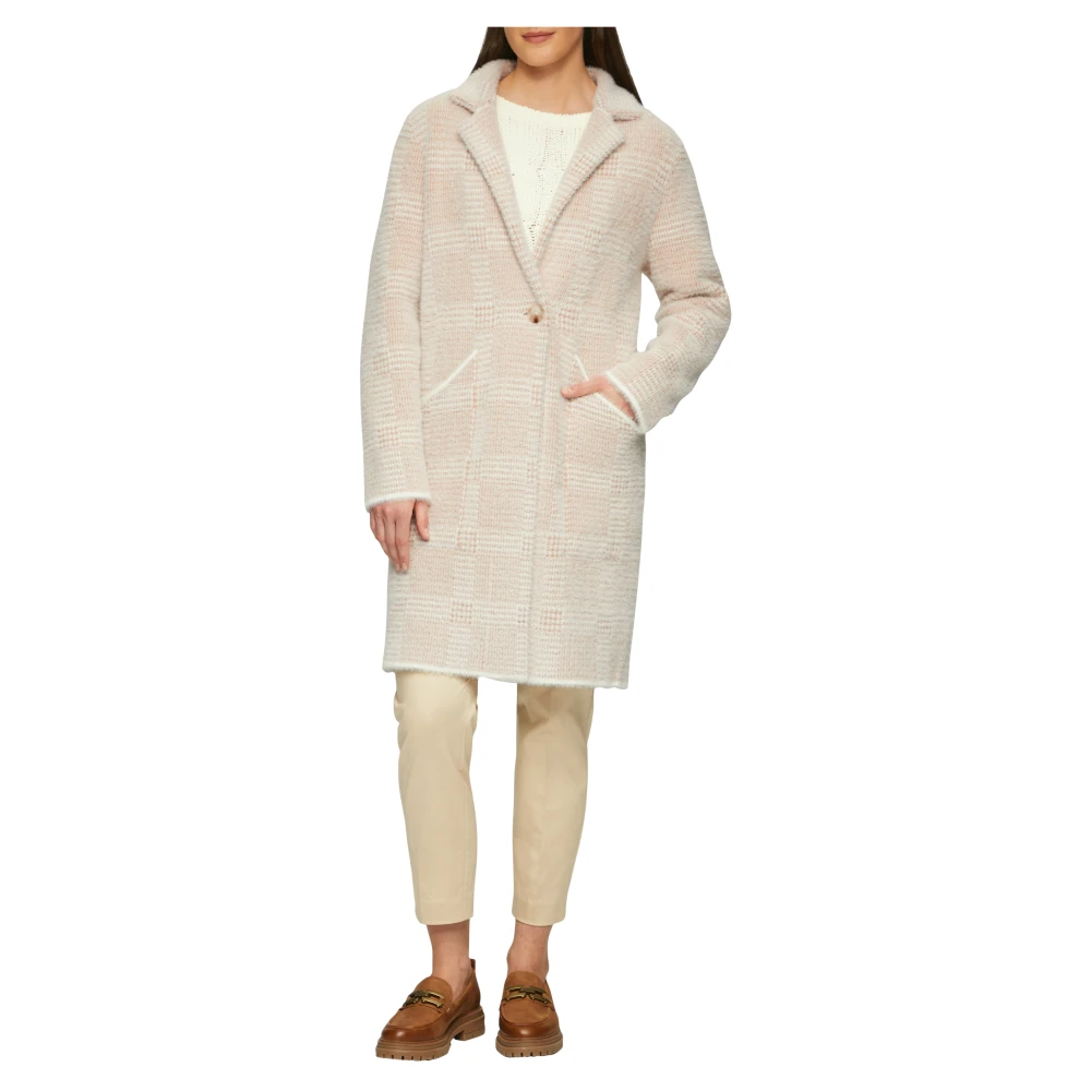 s.Oliver Gezellig Jacquard Gebreid Vest Beige Dames