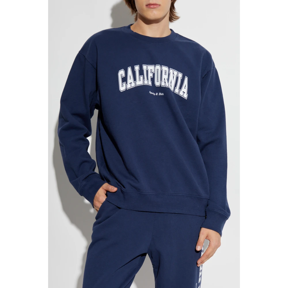 Sporty & Rich Sweatshirt uit de Wall Street collectie Blue Unisex