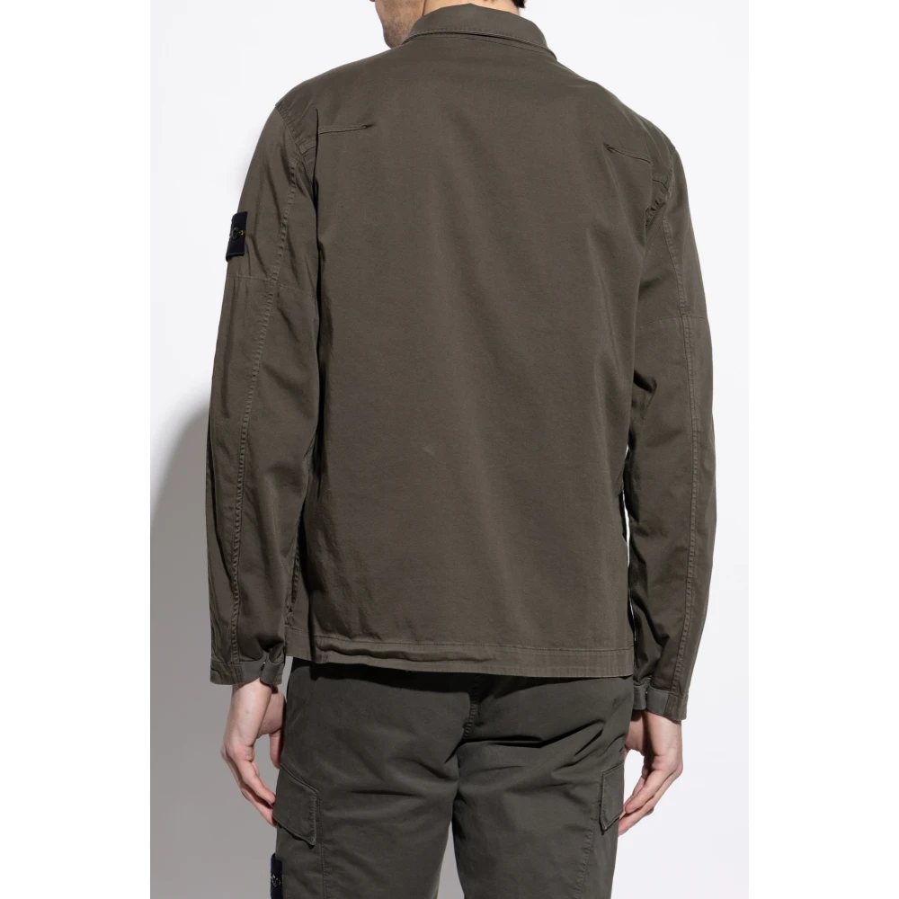 Stone Island Shirt met logo Green Heren