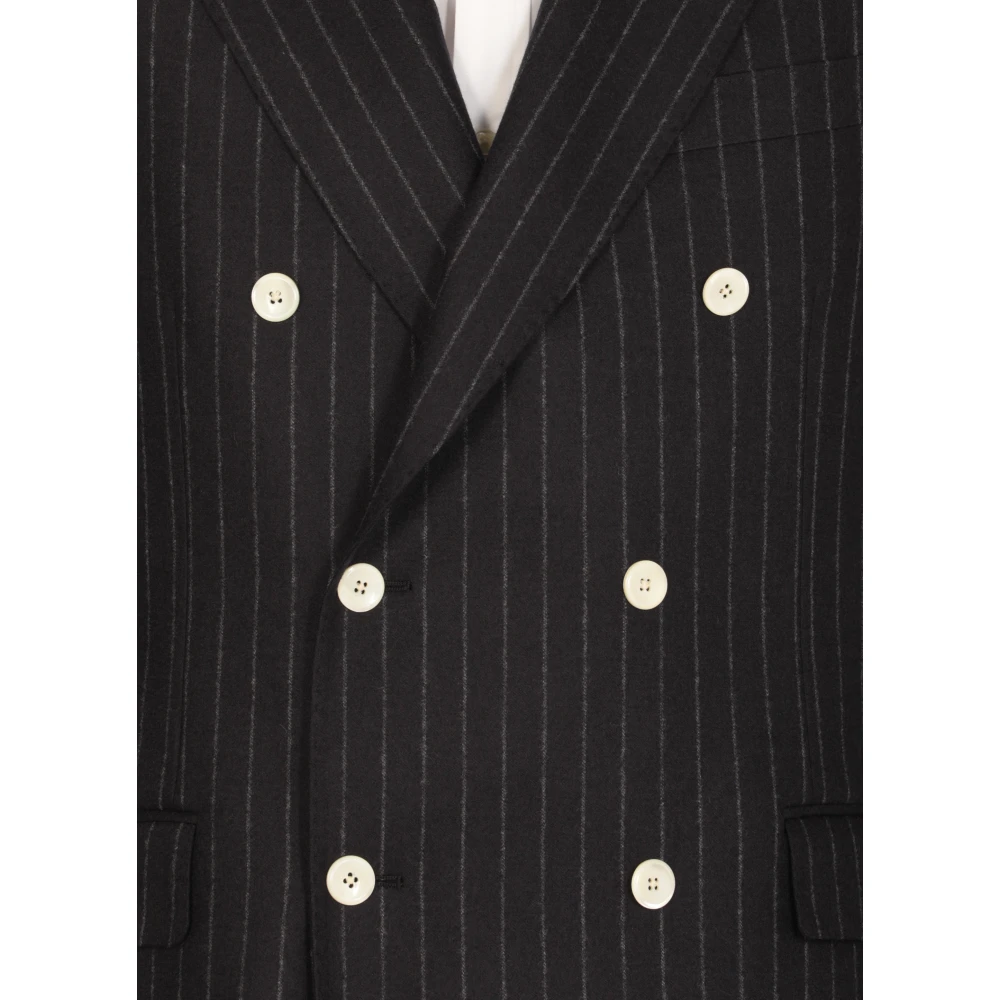 Lardini Blauw Gestreept Pak Set Blue Heren
