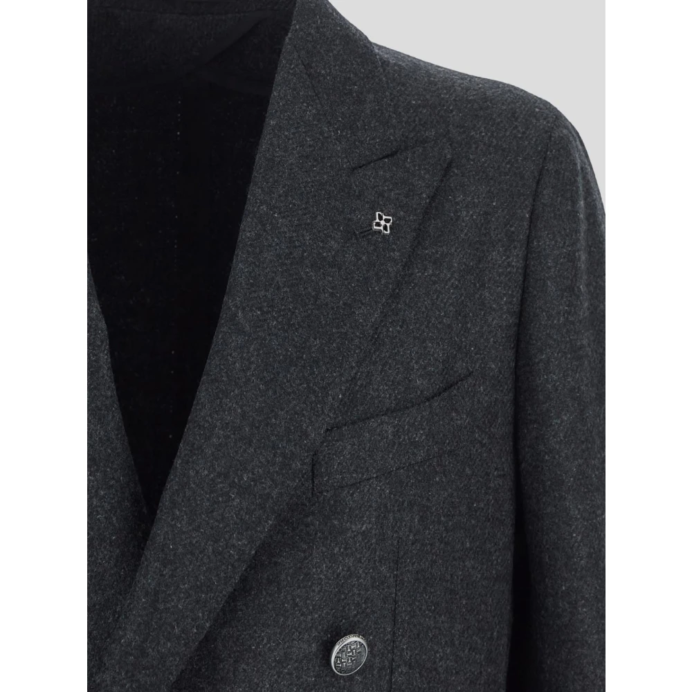 Tagliatore Double-breasted blazer Gray Heren