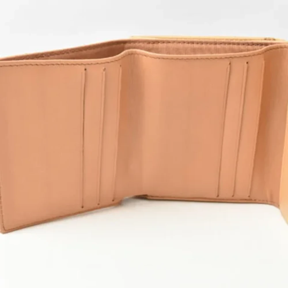 Chanel Vintage Pre-owned Leather wallets Beige Dames