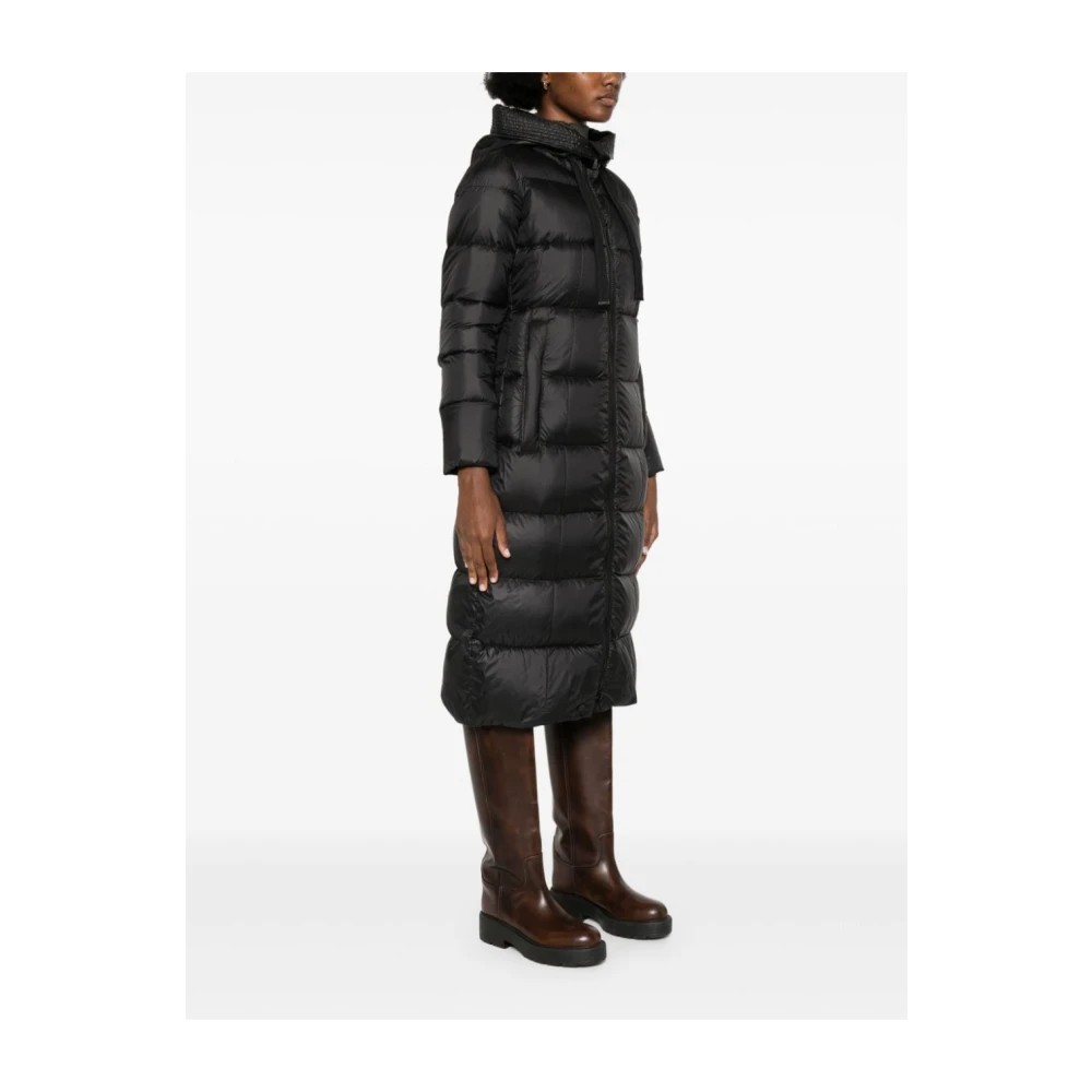 Peuterey Zwarte Gewatteerde Jas Black Dames