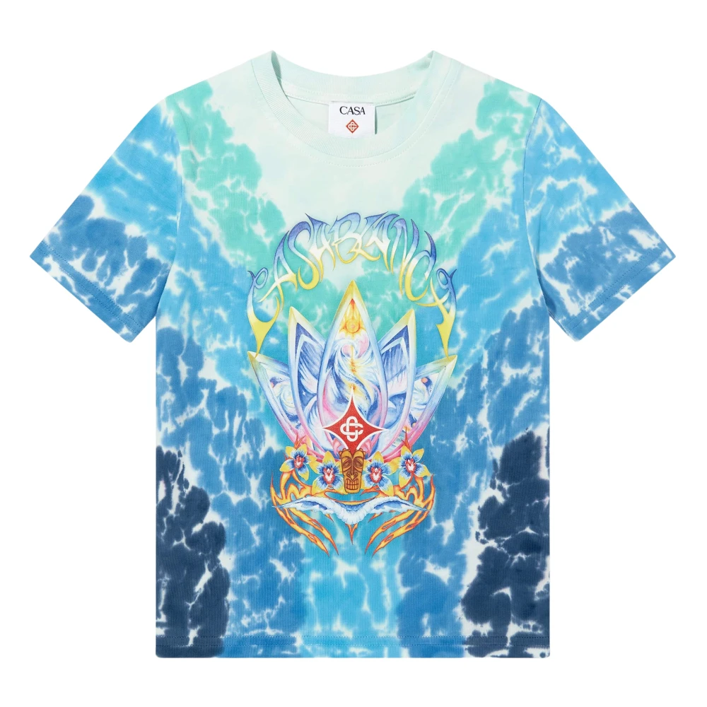 Casablanca Men's Blue Surf Lotus Tie-Dye T-Shirt