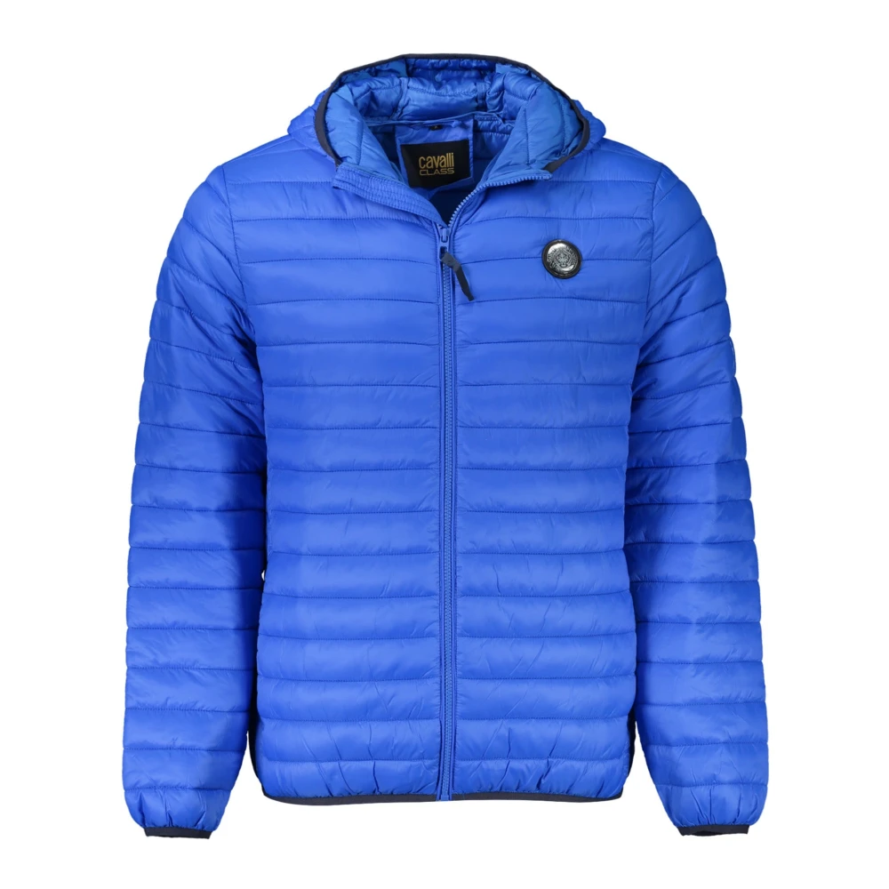 Cavalli Class Blauwe Hoodie met Zakken en Logo Blue Heren