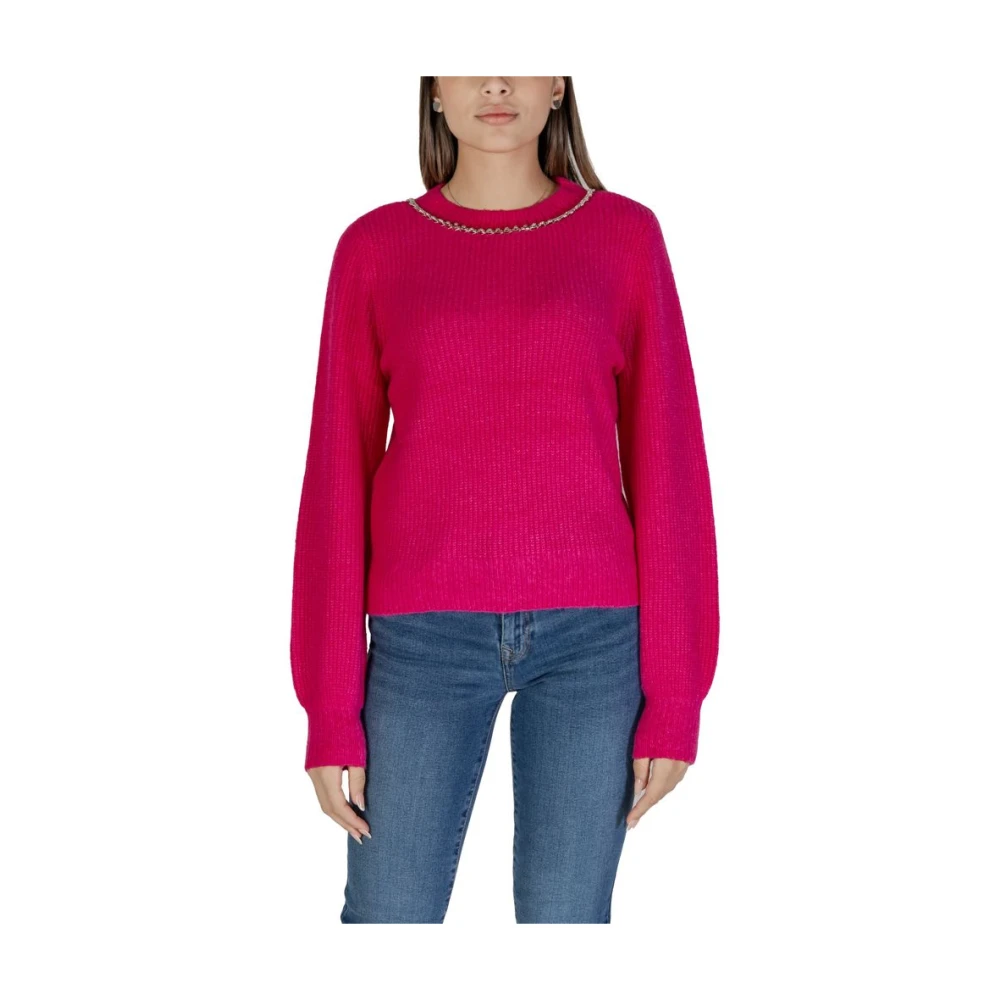 Only Rosa Gebreide Herfst Winter Collectie Pullover Pink Dames