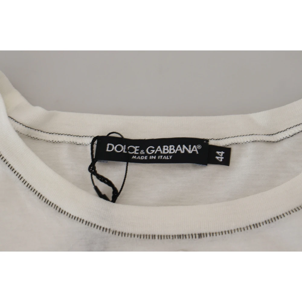 Dolce & Gabbana Elegante witte Tee katoen-zijde mix White Heren