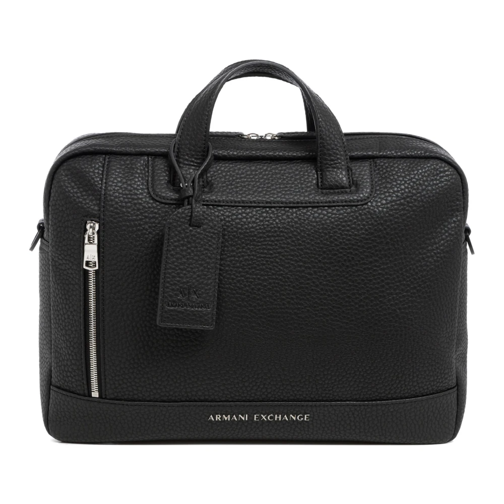 Armani Exchange Verstelbare Aktetas met Afneembare Band Black Heren