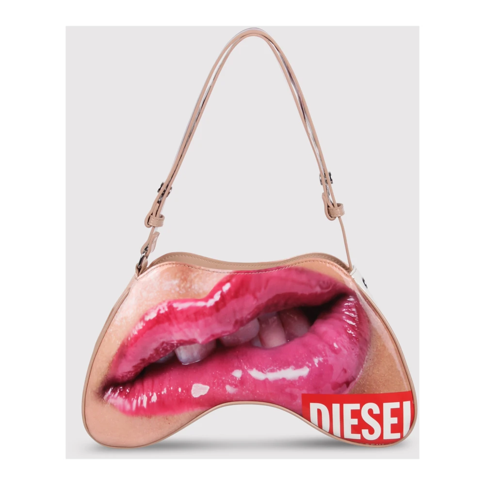 Diesel Schoudertas met glanzende print en logo Multicolor Dames