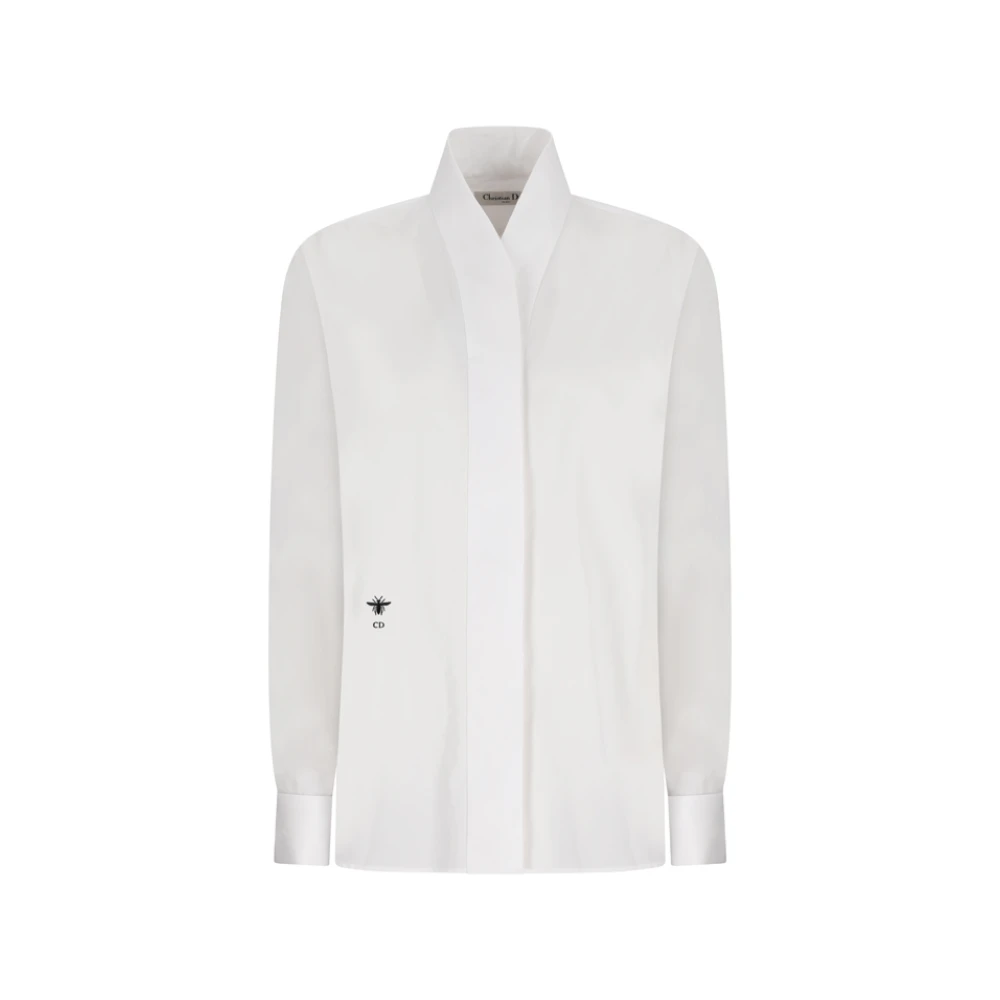 Dior Kvinno Vit Blusar & Skjortor Dam, S, Bomull, Blus