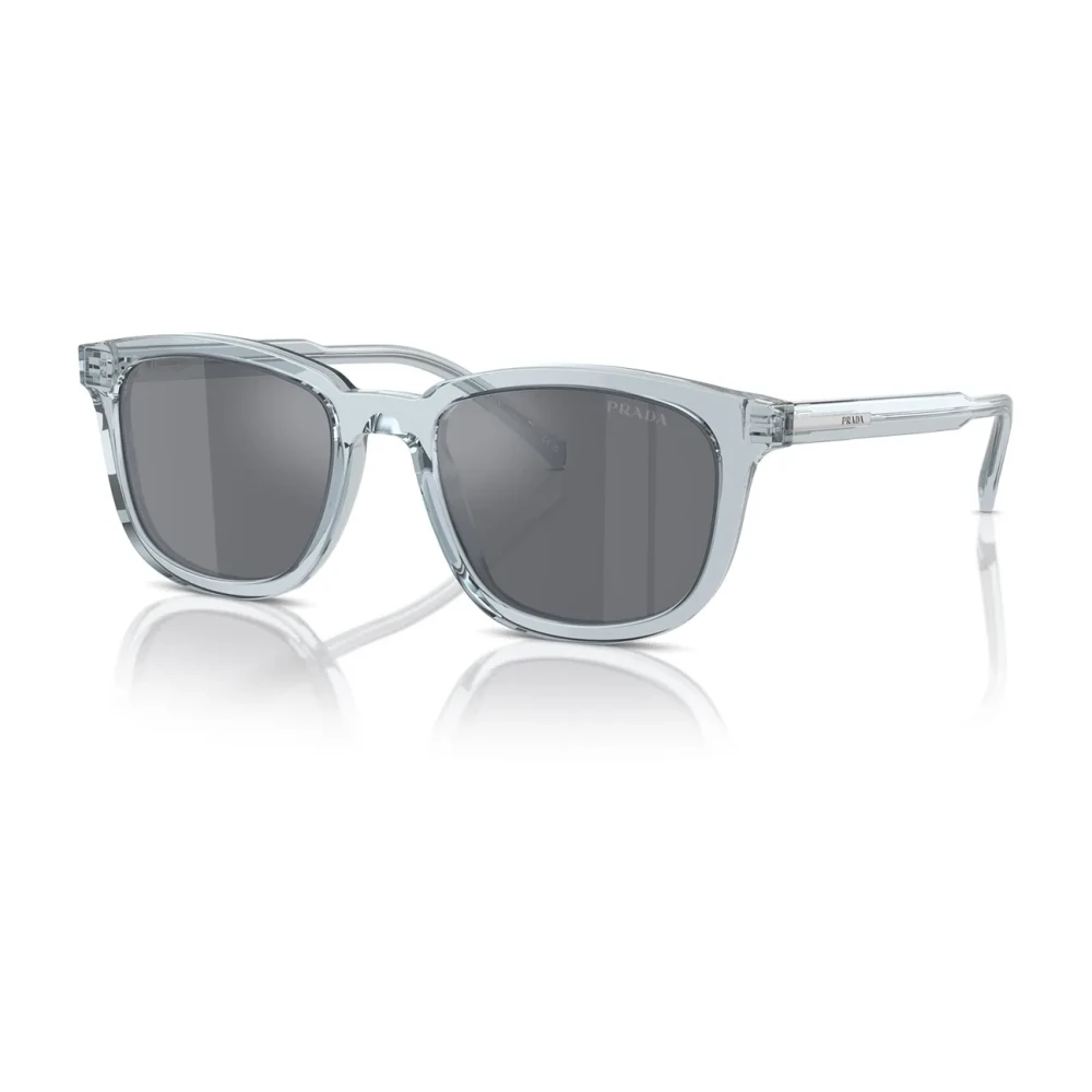 Prada Unisex Blue Sunglasses, 53 Mm, Stylish Pillow Shape Sunglasses With Flash Lenses