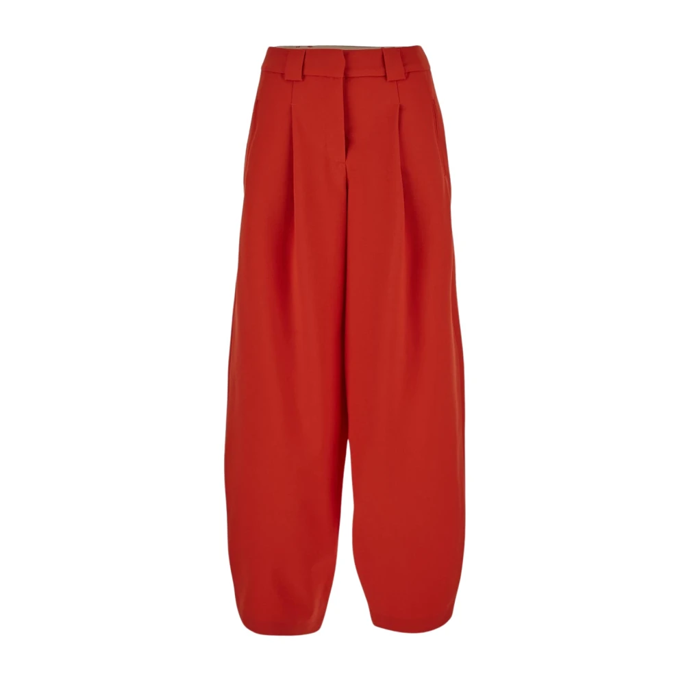Closed Wide Trousers Red Dames