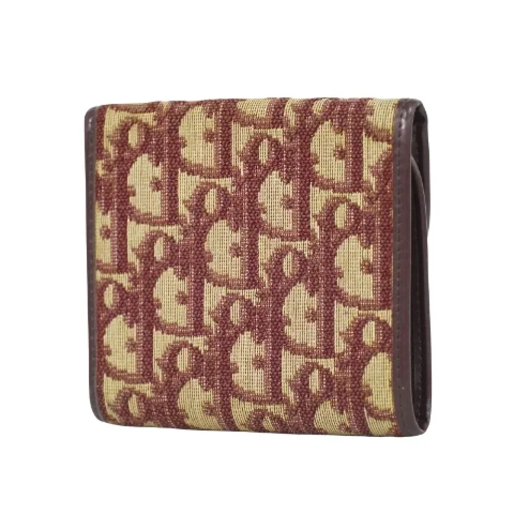 Dior Vintage Pre-owned Canvas wallets Red Dames