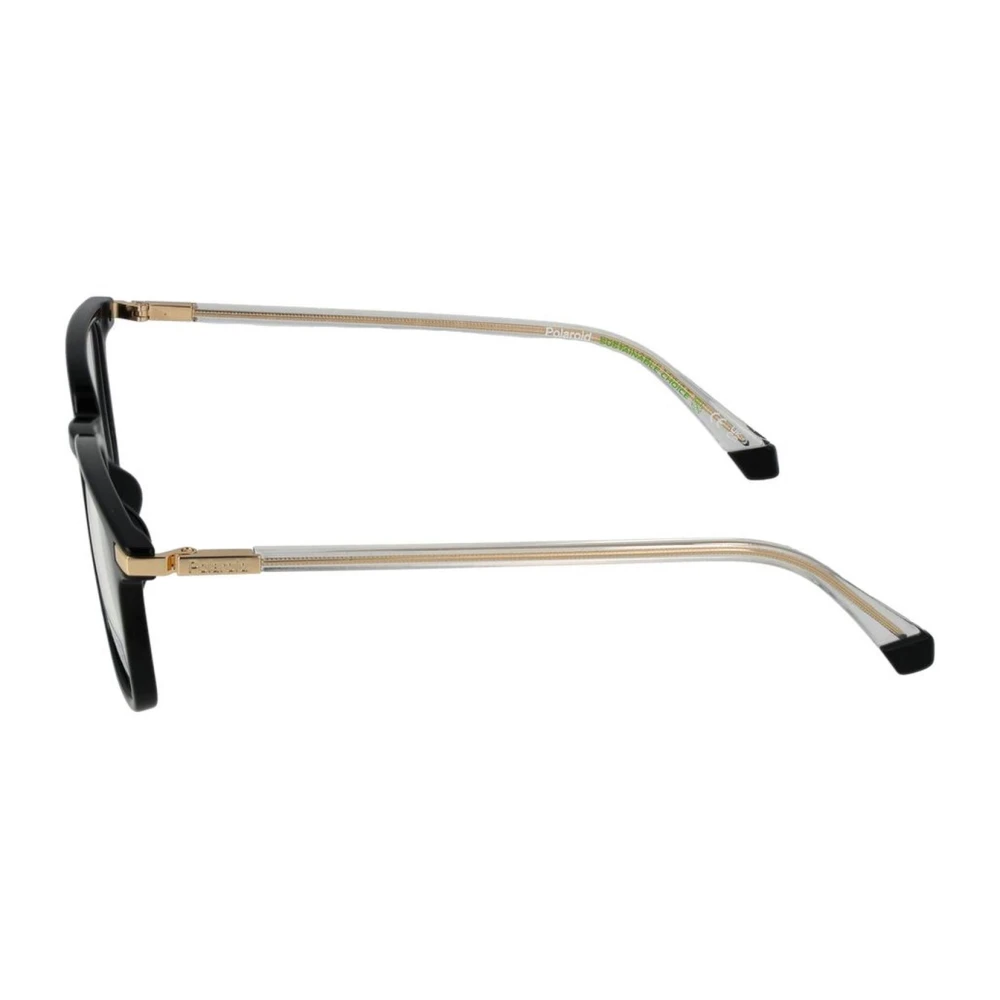 Polaroid Zwarte Vierkante Eco Polyamide Optische Monturen Black Heren