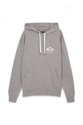 Logo Embroidery Drawstring Fleece Hoody