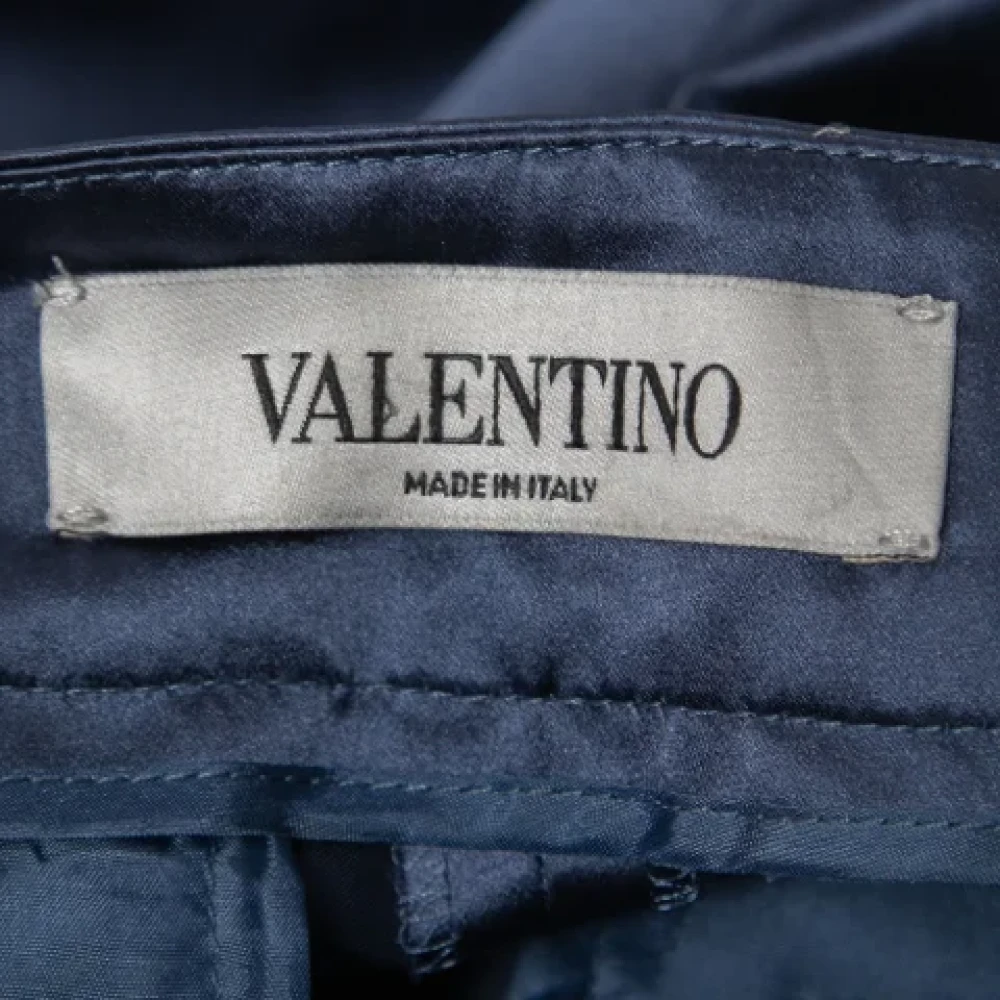 Valentino Vintage Pre-owned Silk bottoms Blue Dames