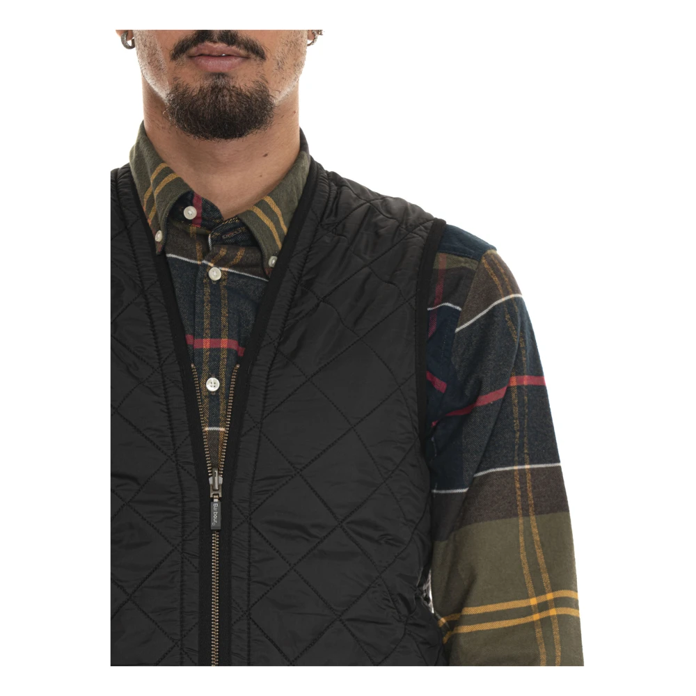 Barbour Gewatteerd Gilet met Fleece Voering Black Heren