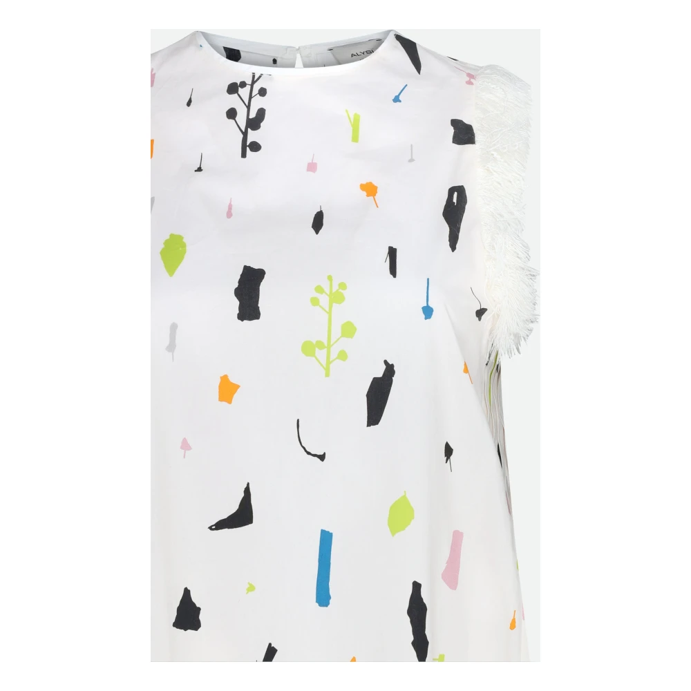 Alysi Midi Jurk met Multicolor Patroon Multicolor Dames