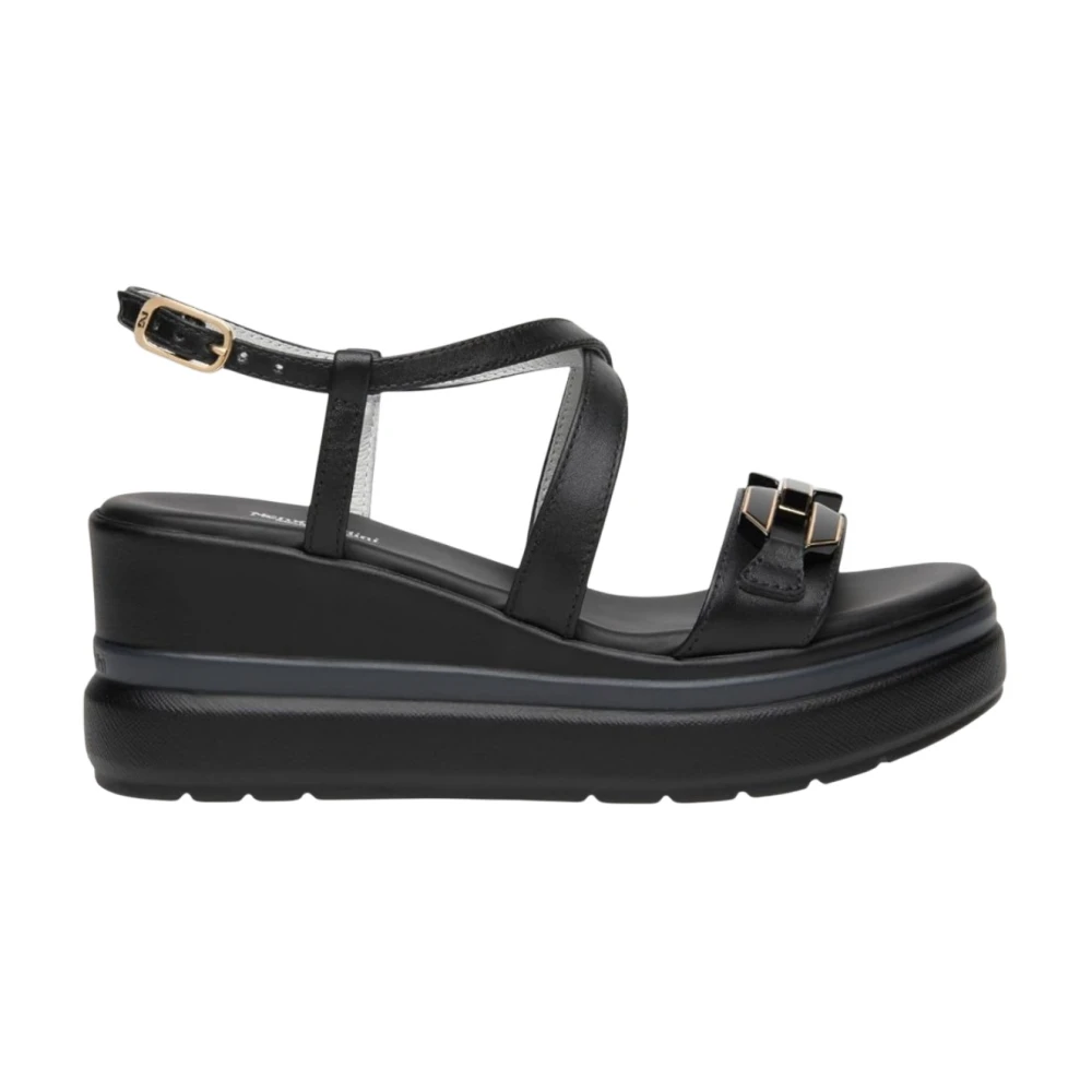 Nerogiardini Black Wedges, Female, 5 Uk, Wedge Sandal