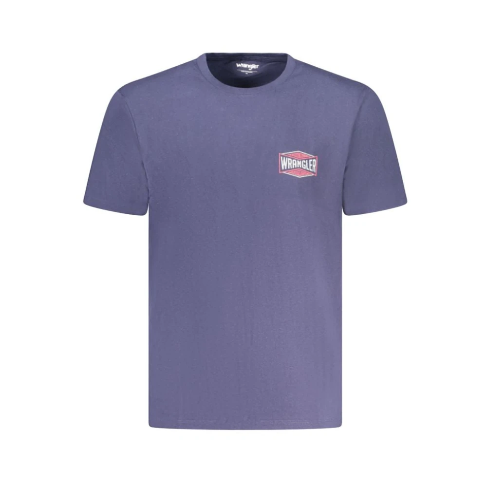 Wrangler Mannelijk Purper Tops Heren, Paars, M, Katoen, Short Sleeve Graphic Tee
