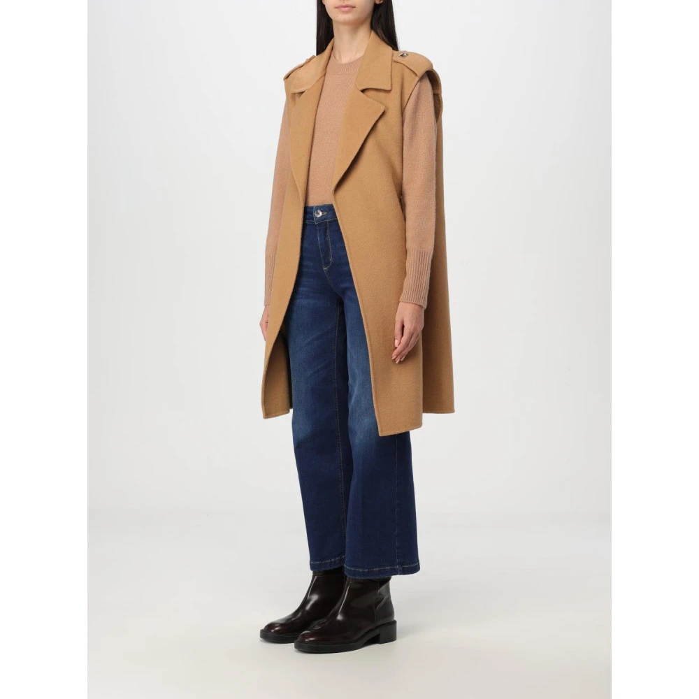 Liu Jo Wollen Vest Brown Dames