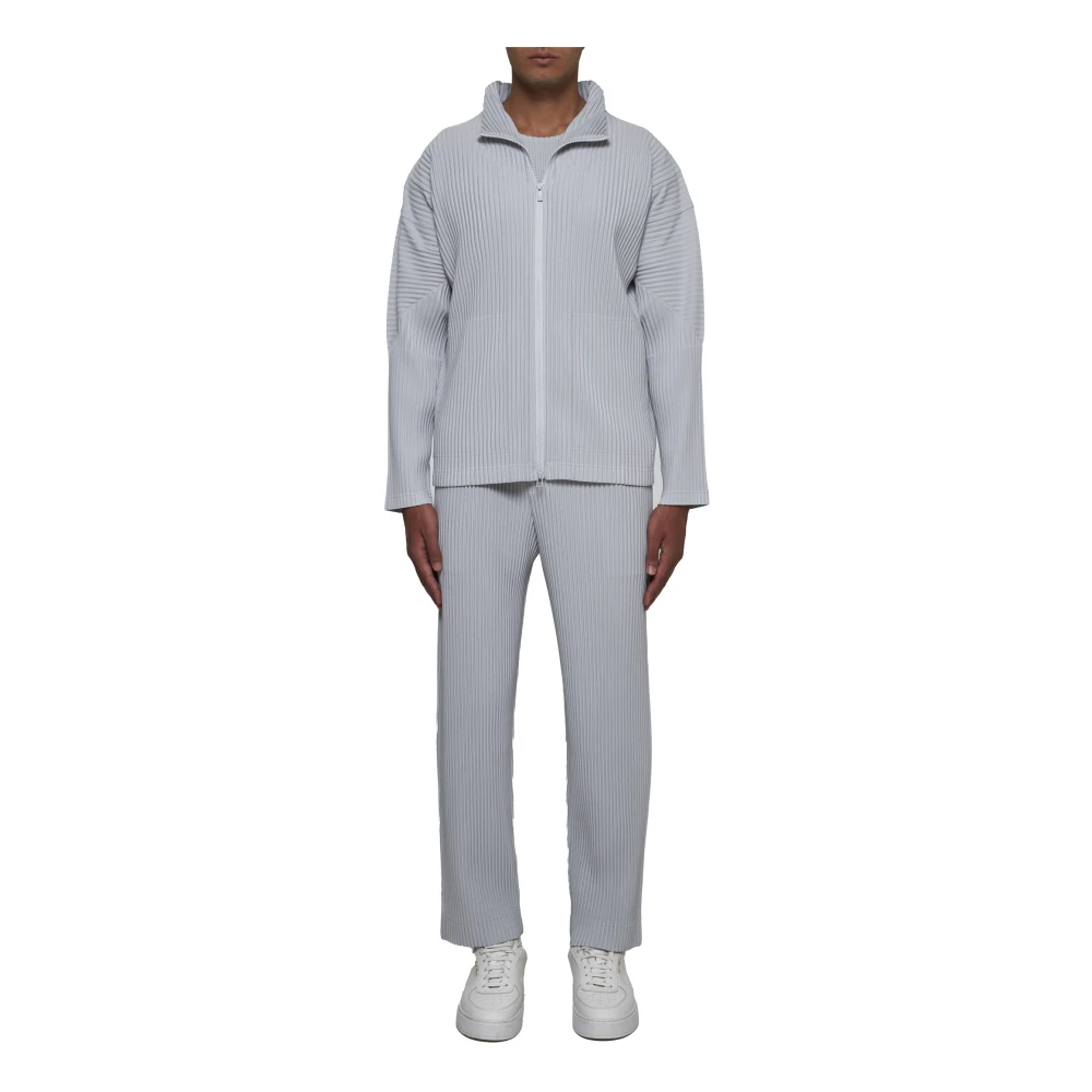 Issey Miyake Geplooide Broek Gray Heren