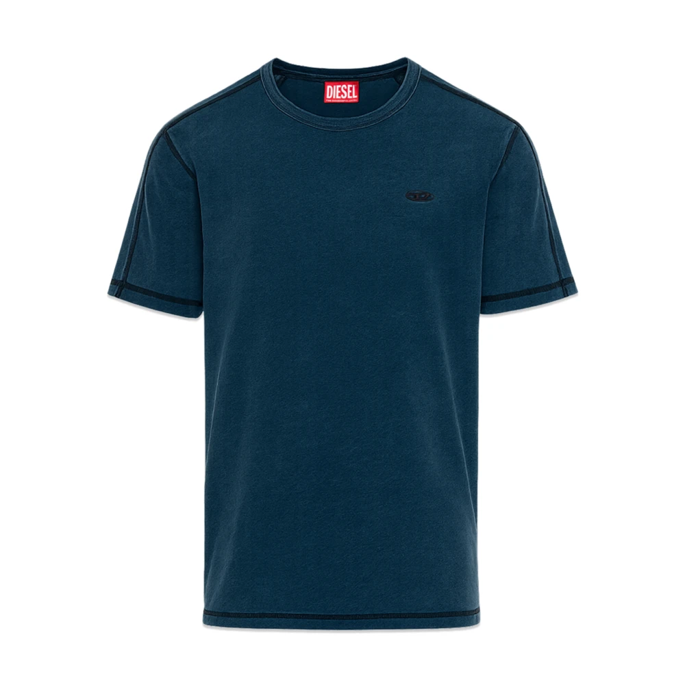 Diesel Herr Blå Toppar Xl, Bomull, T-Shirt T-Adjind-New