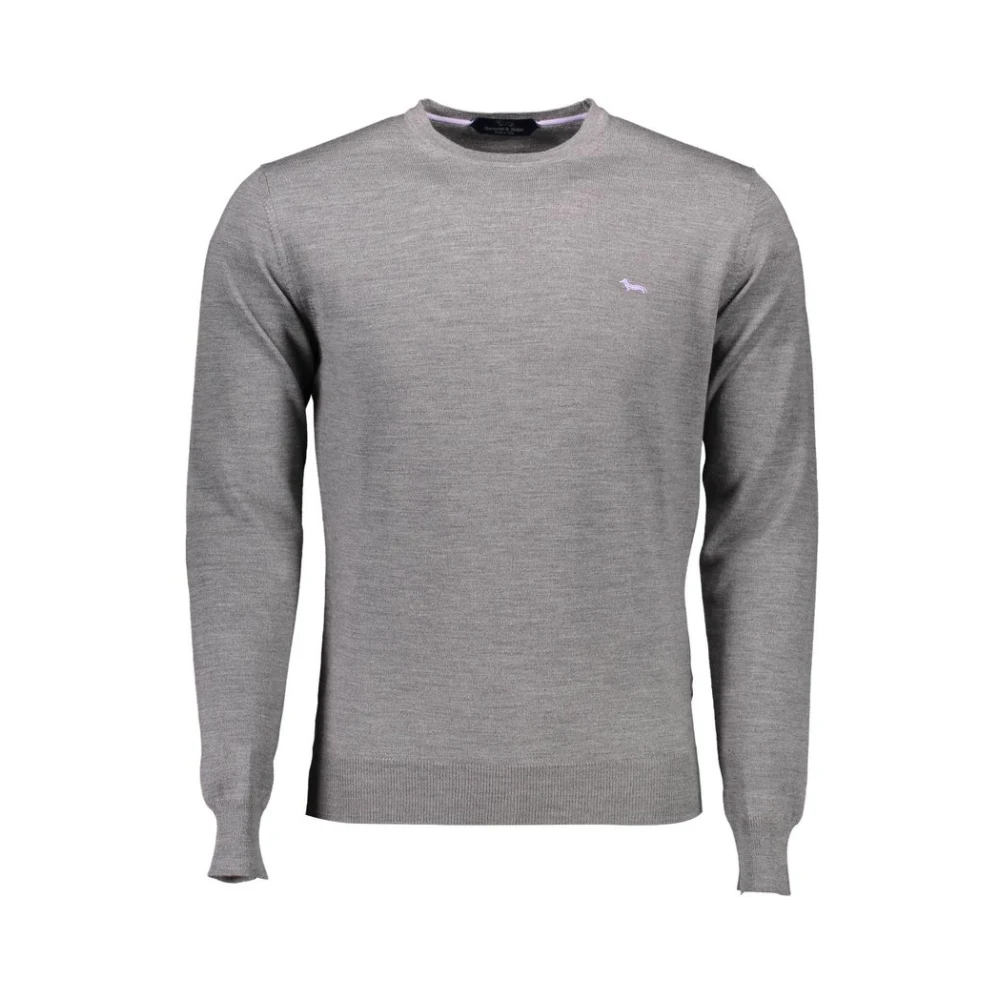 Harmont & Blaine Men's Gray Round-Neck Knitwear,, Wool Jumper 2XL