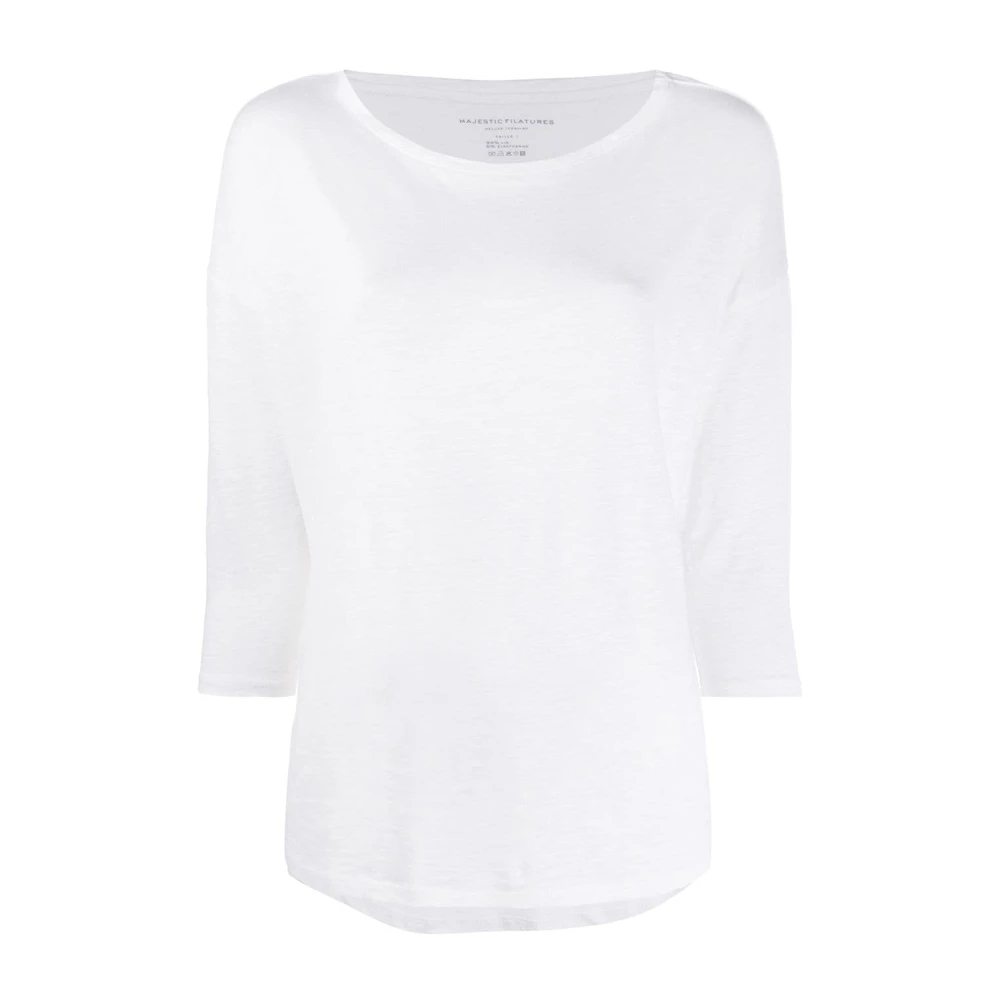 Majestic filatures Witte Sweater Collectie White Dames