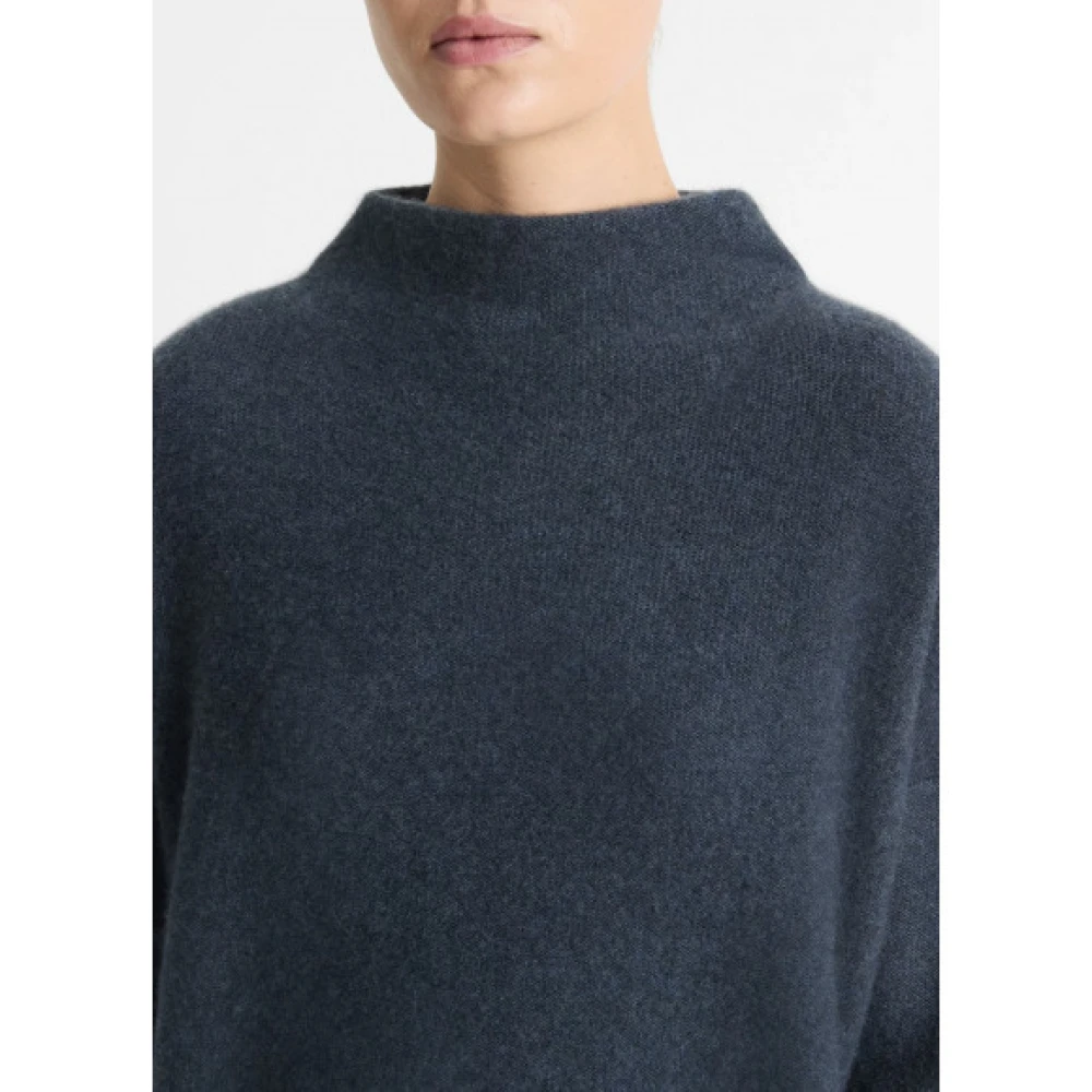 Vince Kasjmier Funnel Hals Trui Blue Dames