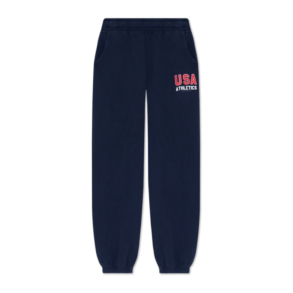 Sporty & Rich Sweatpants met logo Blue Dames