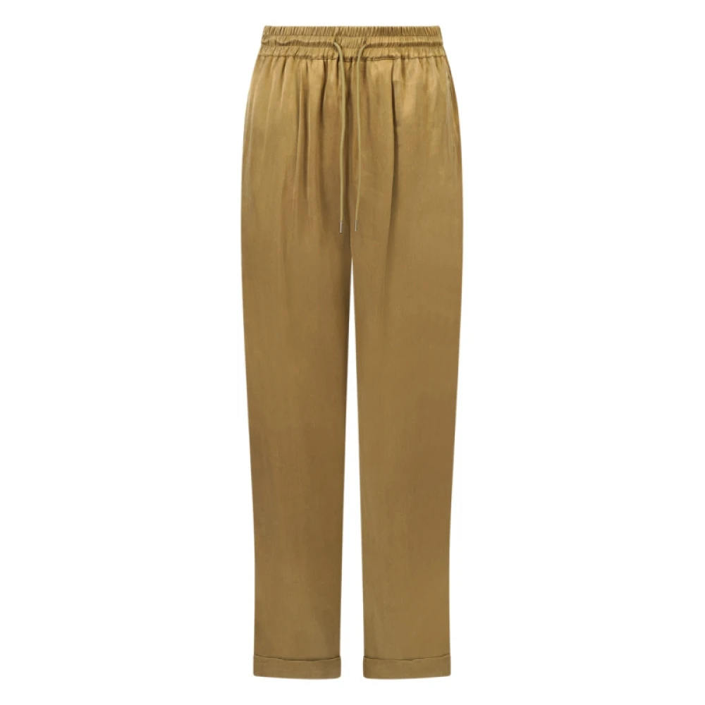 Mes Demoiselles Bronze Lyocell Viscose Elastische Taille Broek Brown Dames
