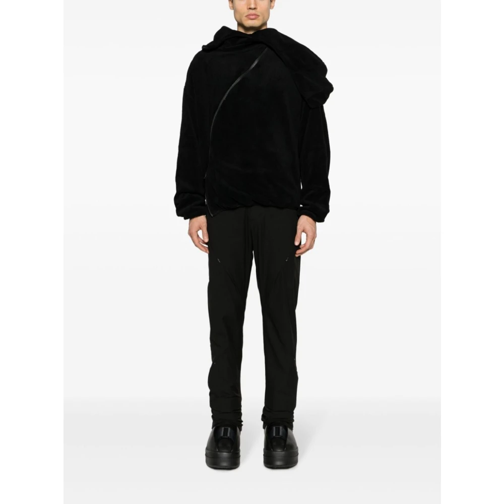 Post Archive Faction Zwarte hoge taille broek met ritssluiting zakken Black Heren
