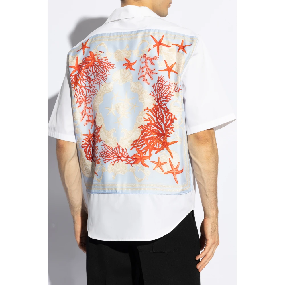 Versace Shirt met patroon op de achterkant White Heren